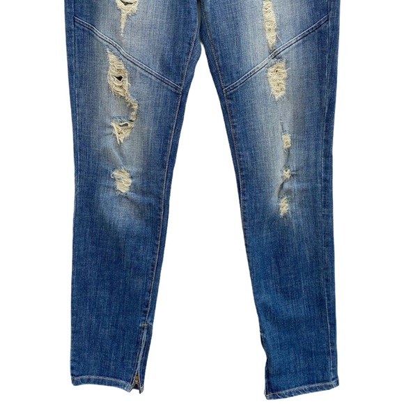 Wildfox Distressed Moto Biker Skinny Jeans - Picture 4 of 15